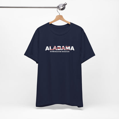 Alabama Birmingham Mission Flag Title T-shirt - Latter-Day Saint LDS Missionary Gift - Book of Mormon