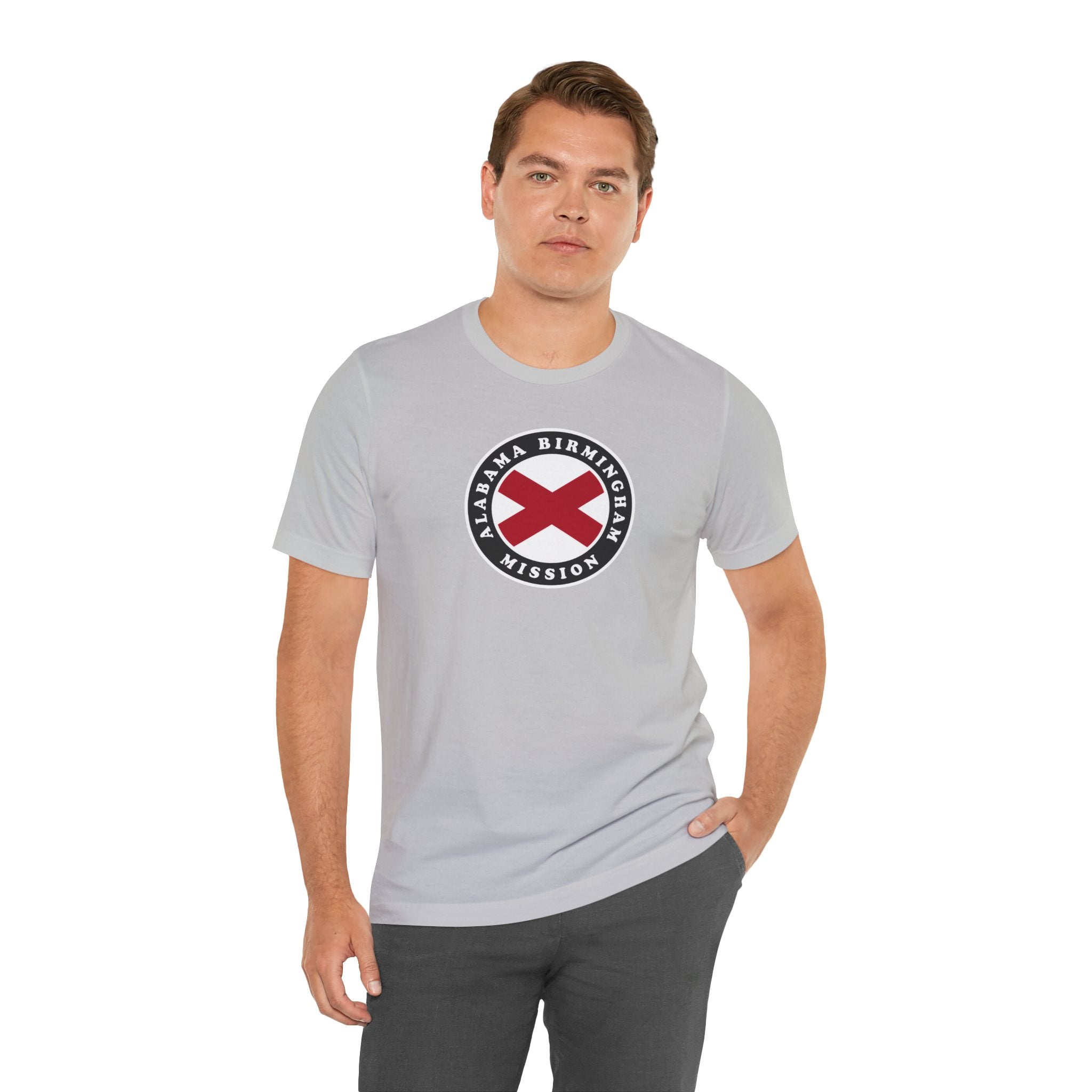 Alabama Birmingham Mission State Flag Logo (Black Border) T-shirt - Latter-Day Saint LDS Missionary Gift - Book of Mormon