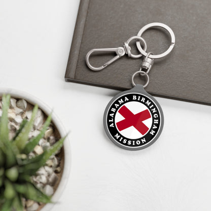 Alabama Birmingham Mission State Flag Logo Key Tag - Latter-Day Saint LDS Missionary Gift - Book of Mormon