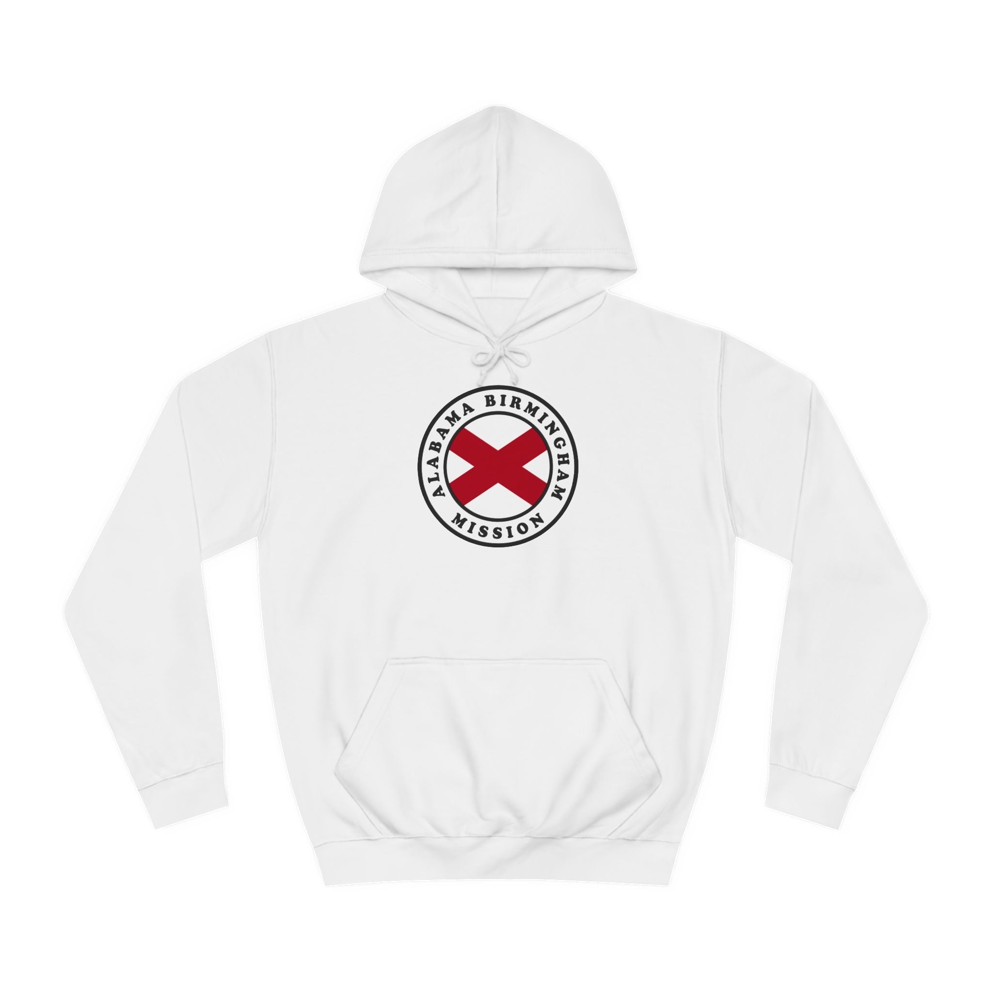 Alabama Birmingham Mission State Flag Logo (White Border) College Hoodie - Latter-Day Saint LDS Missionary Gift - Book of Mormon