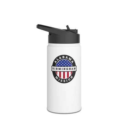 Alabama Birmingham Mission USA Flag Logo Stainless Steel Water Bottle - Latter-Day Saint LDS Missionary Gift - Book of Mormon