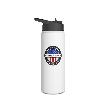 Alabama Birmingham Mission USA Flag Logo Stainless Steel Water Bottle - Latter-Day Saint LDS Missionary Gift - Book of Mormon