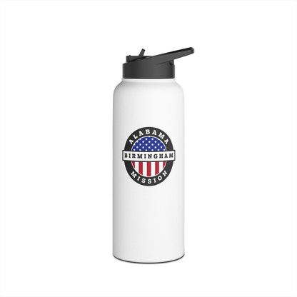 Alabama Birmingham Mission USA Flag Logo Stainless Steel Water Bottle - Latter-Day Saint LDS Missionary Gift - Book of Mormon