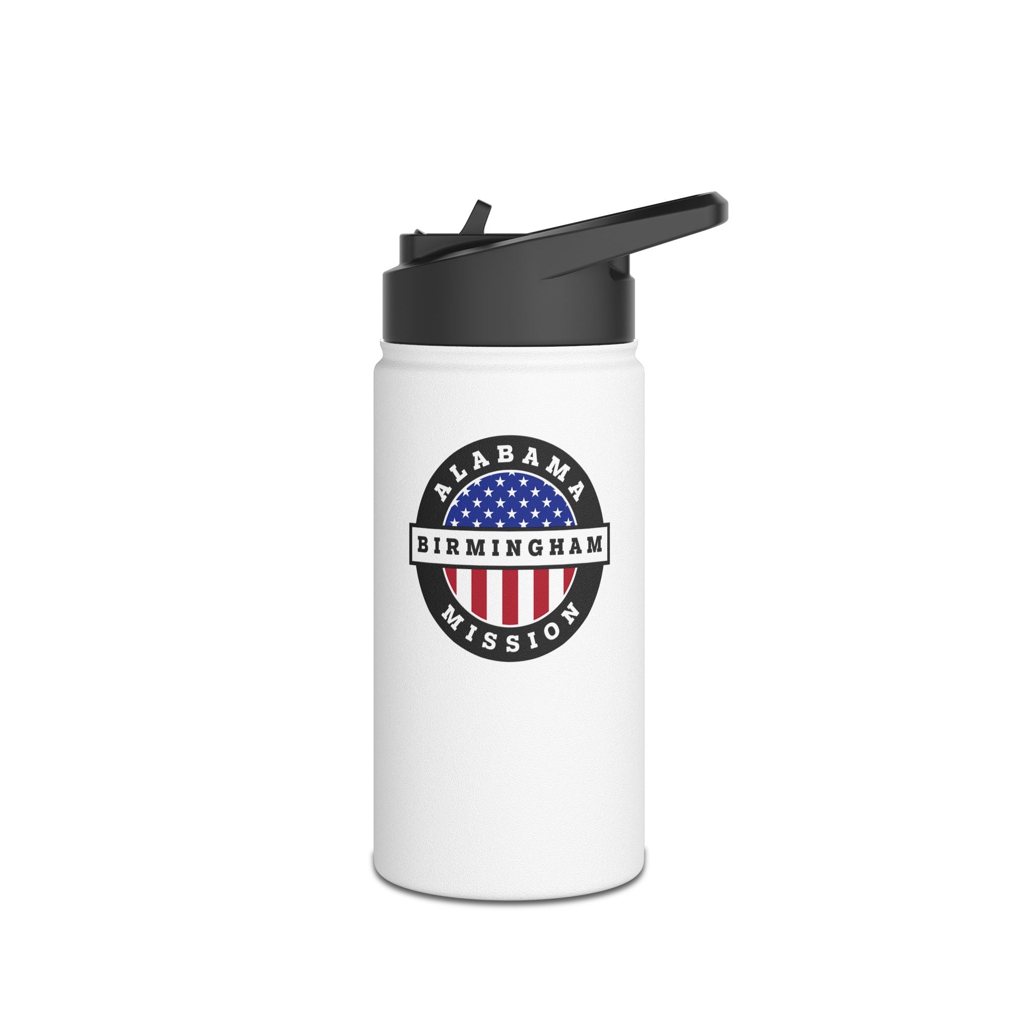 Alabama Birmingham Mission USA Flag Logo Stainless Steel Water Bottle - Latter-Day Saint LDS Missionary Gift - Book of Mormon