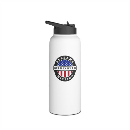 Alabama Birmingham Mission USA Flag Logo Stainless Steel Water Bottle - Latter-Day Saint LDS Missionary Gift - Book of Mormon