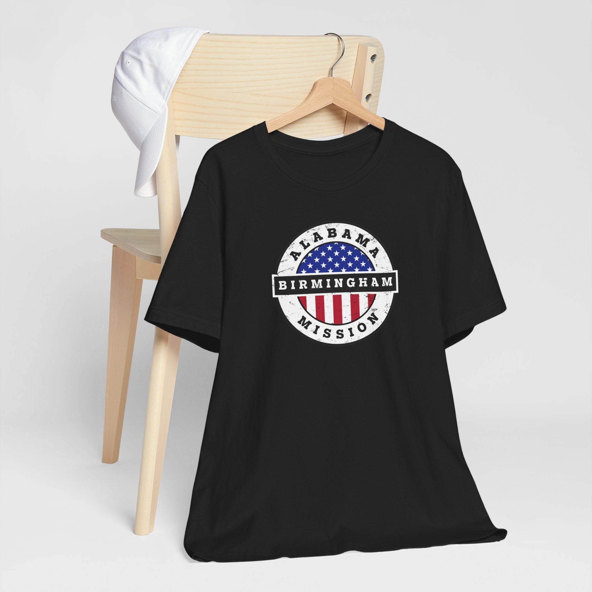 Alabama Birmingham Mission Vintage Circular USA Flag T-Shirt - Latter-Day Saint LDS Missionary Gift - Book of Mormon