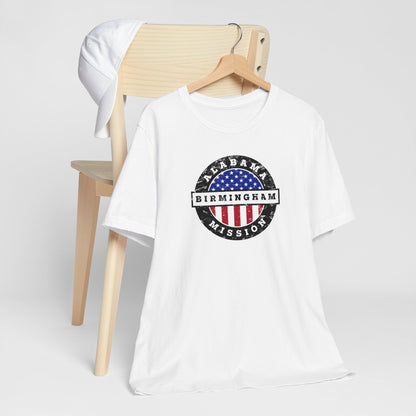 Alabama Birmingham Mission Vintage Circular USA Flag T-Shirt - Latter-Day Saint LDS Missionary Gift - Book of Mormon