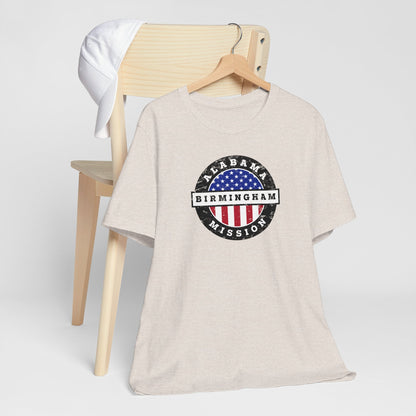 Alabama Birmingham Mission Vintage Circular USA Flag T-Shirt - Latter-Day Saint LDS Missionary Gift - Book of Mormon
