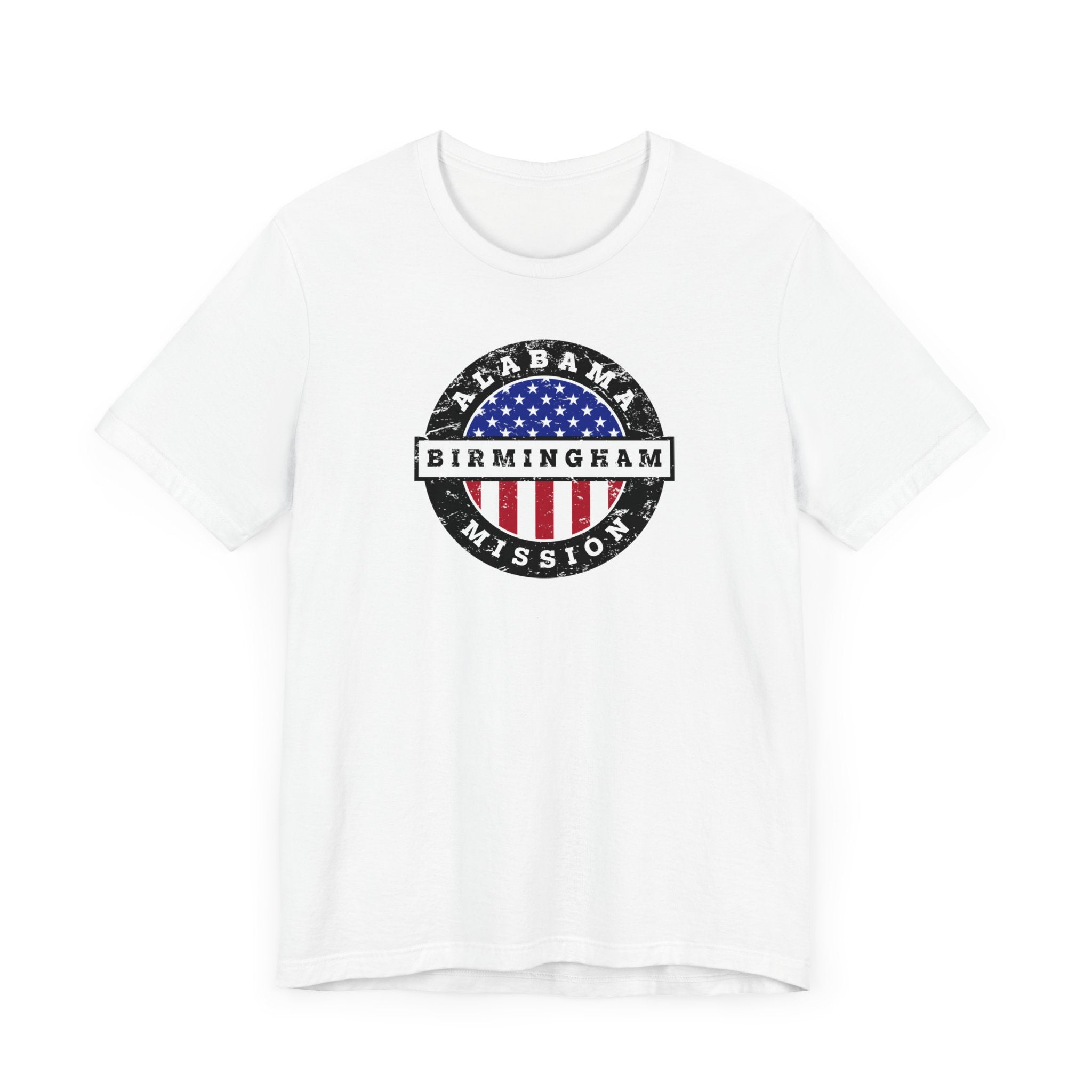 Alabama Birmingham Mission Vintage Circular USA Flag T-Shirt - Latter-Day Saint LDS Missionary Gift - Book of Mormon