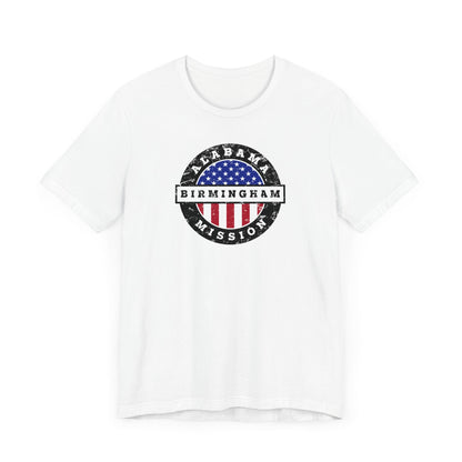 Alabama Birmingham Mission Vintage Circular USA Flag T-Shirt - Latter-Day Saint LDS Missionary Gift - Book of Mormon