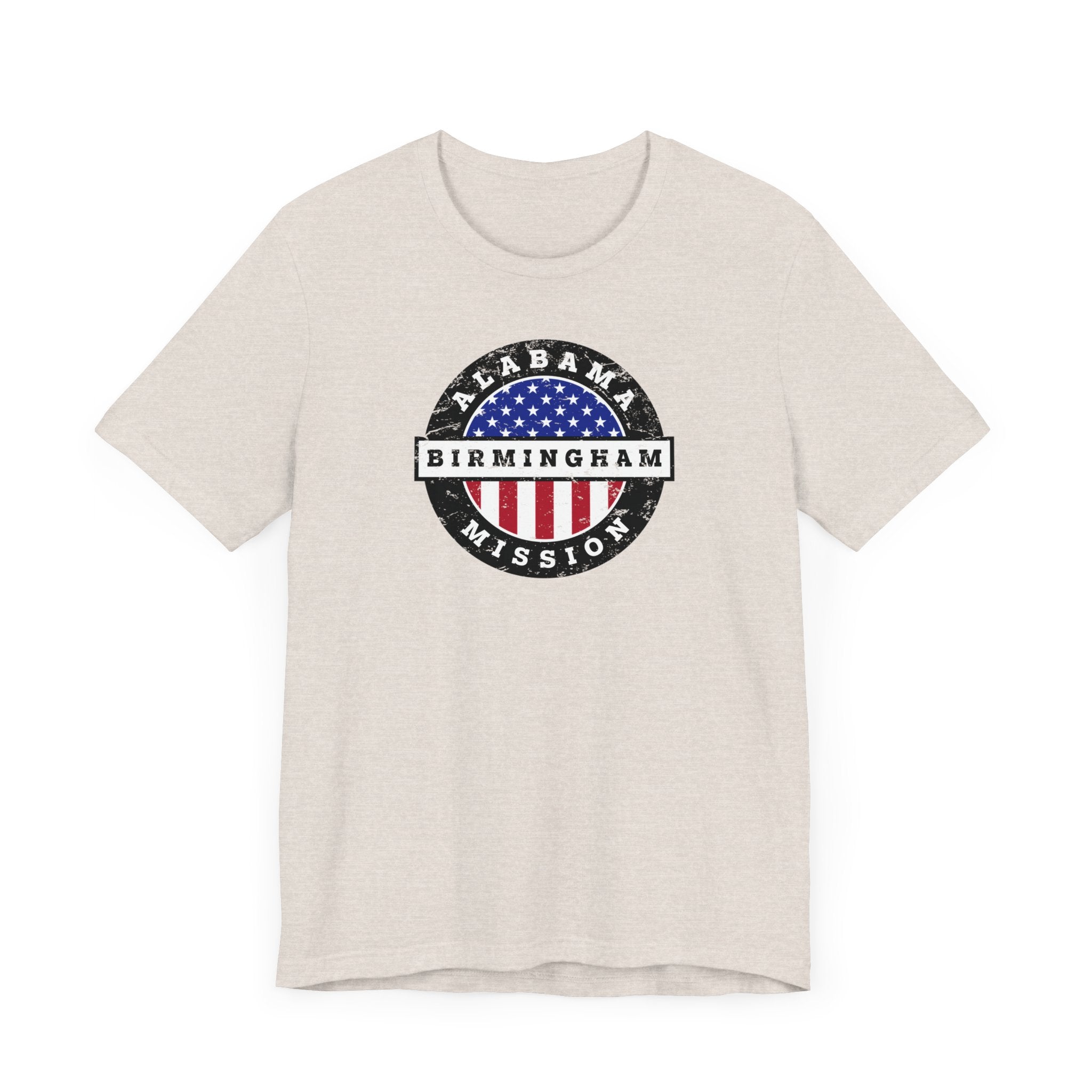 Alabama Birmingham Mission Vintage Circular USA Flag T-Shirt - Latter-Day Saint LDS Missionary Gift - Book of Mormon