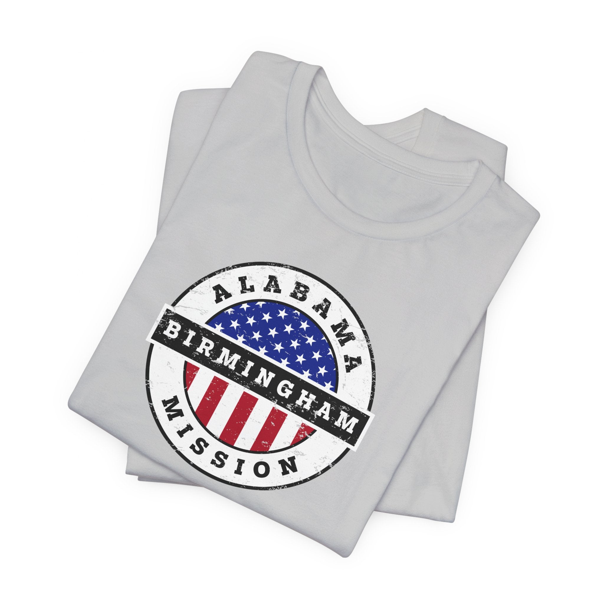 Alabama Birmingham Mission Vintage Circular USA Flag T-Shirt - Latter-Day Saint LDS Missionary Gift - Book of Mormon