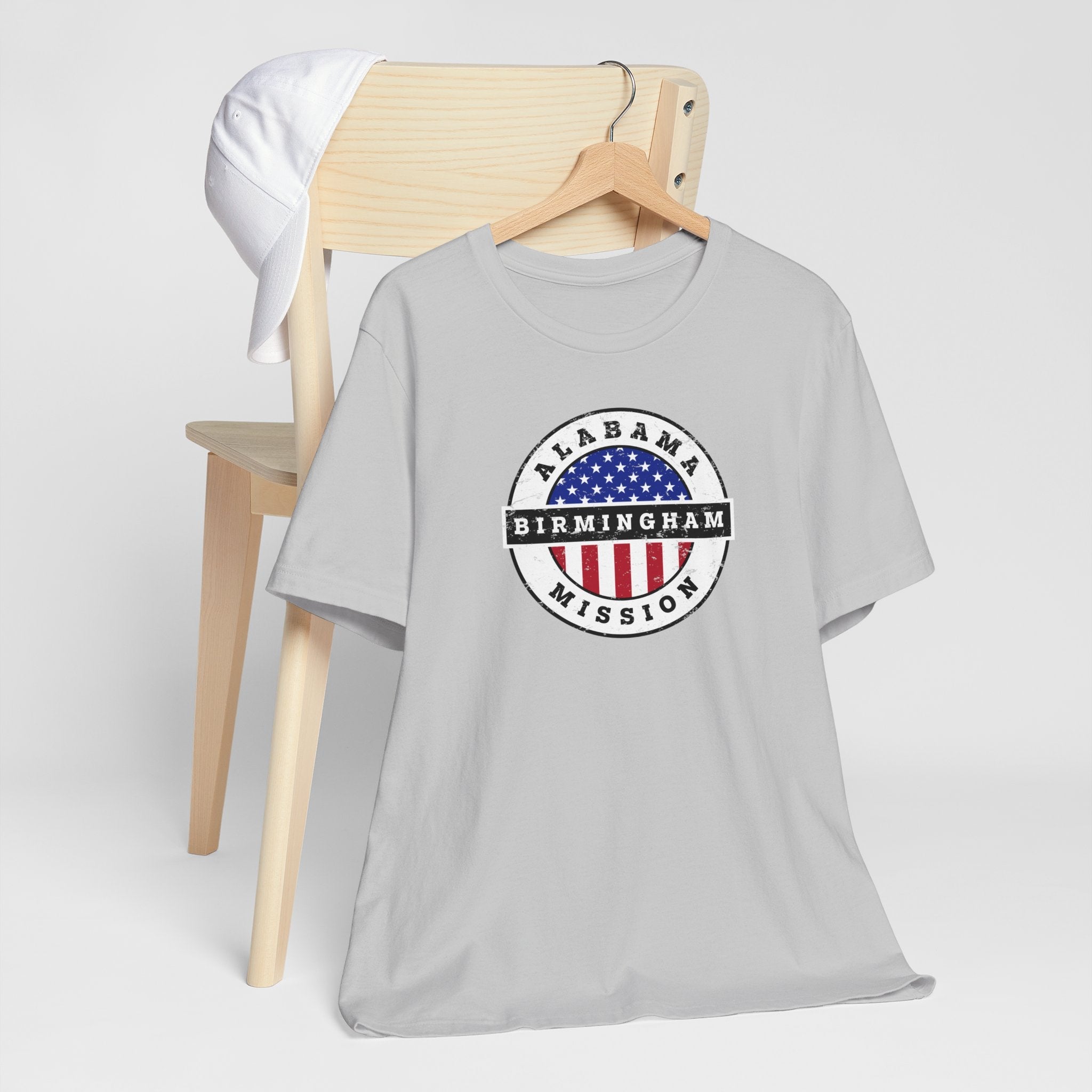 Alabama Birmingham Mission Vintage Circular USA Flag T-Shirt - Latter-Day Saint LDS Missionary Gift - Book of Mormon