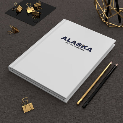 Alaska Anchorage Mission Flag Title White Hardcover Journal Matte - Latter-Day Saint LDS Missionary Gift - Book of Mormon