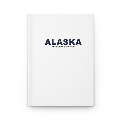 Alaska Anchorage Mission Flag Title White Hardcover Journal Matte - Latter-Day Saint LDS Missionary Gift - Book of Mormon