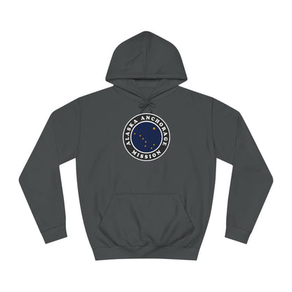 Alaska Anchorage Mission State Flag Logo (Black Border) College Hoodie - Latter-Day Saint LDS Missionary Gift - Book of Mormon