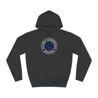 Alaska Anchorage Mission State Flag Logo (Black Border) College Hoodie - Latter-Day Saint LDS Missionary Gift - Book of Mormon