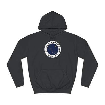 Alaska Anchorage Mission State Flag Logo (White Border) College Hoodie