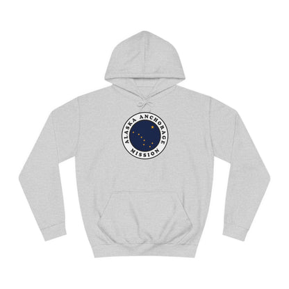 Alaska Anchorage Mission State Flag Logo (White Border) College Hoodie