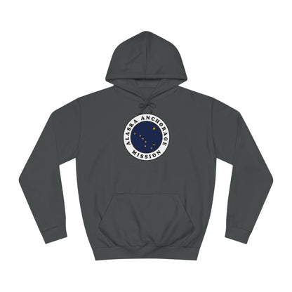 Alaska Anchorage Mission State Flag Logo (White Border) College Hoodie