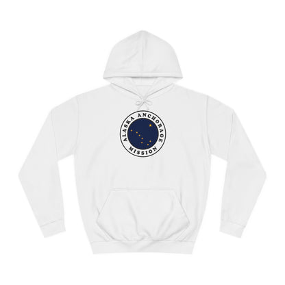 Alaska Anchorage Mission State Flag Logo (White Border) College Hoodie