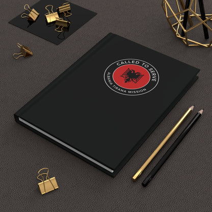 Albania Tirana Mission Circle Flag Called to Serve Black Hardcover Journal Matte - Latter-Day Saint LDS Missionary Gift - Book of Mormon