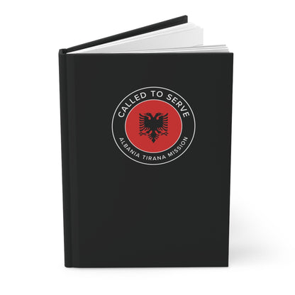 Albania Tirana Mission Circle Flag Called to Serve Black Hardcover Journal Matte - Latter-Day Saint LDS Missionary Gift - Book of Mormon