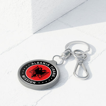 Albania Tirana Mission Circle Flag Key Tag - Latter-Day Saint LDS Missionary Gift - Book of Mormon