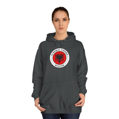 Albania Tirana Mission Flag Logo (White Border) College Hoodie - Latter-Day Saint LDS Missionary Gift - Book of Mormon