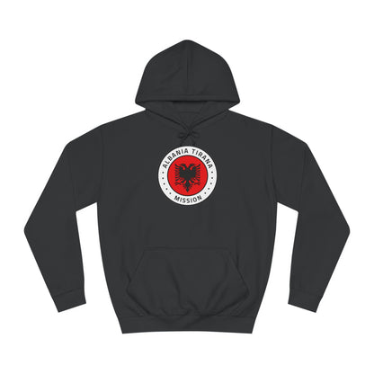 Albania Tirana Mission Flag Logo (White Border) College Hoodie - Latter-Day Saint LDS Missionary Gift - Book of Mormon