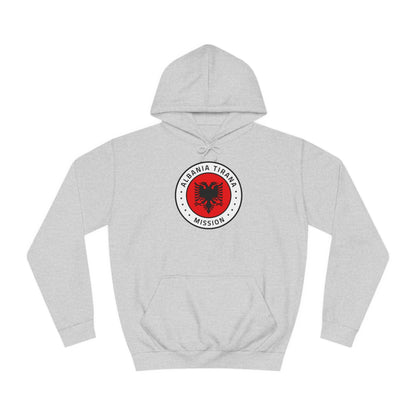 Albania Tirana Mission Flag Logo (White Border) College Hoodie - Latter-Day Saint LDS Missionary Gift - Book of Mormon