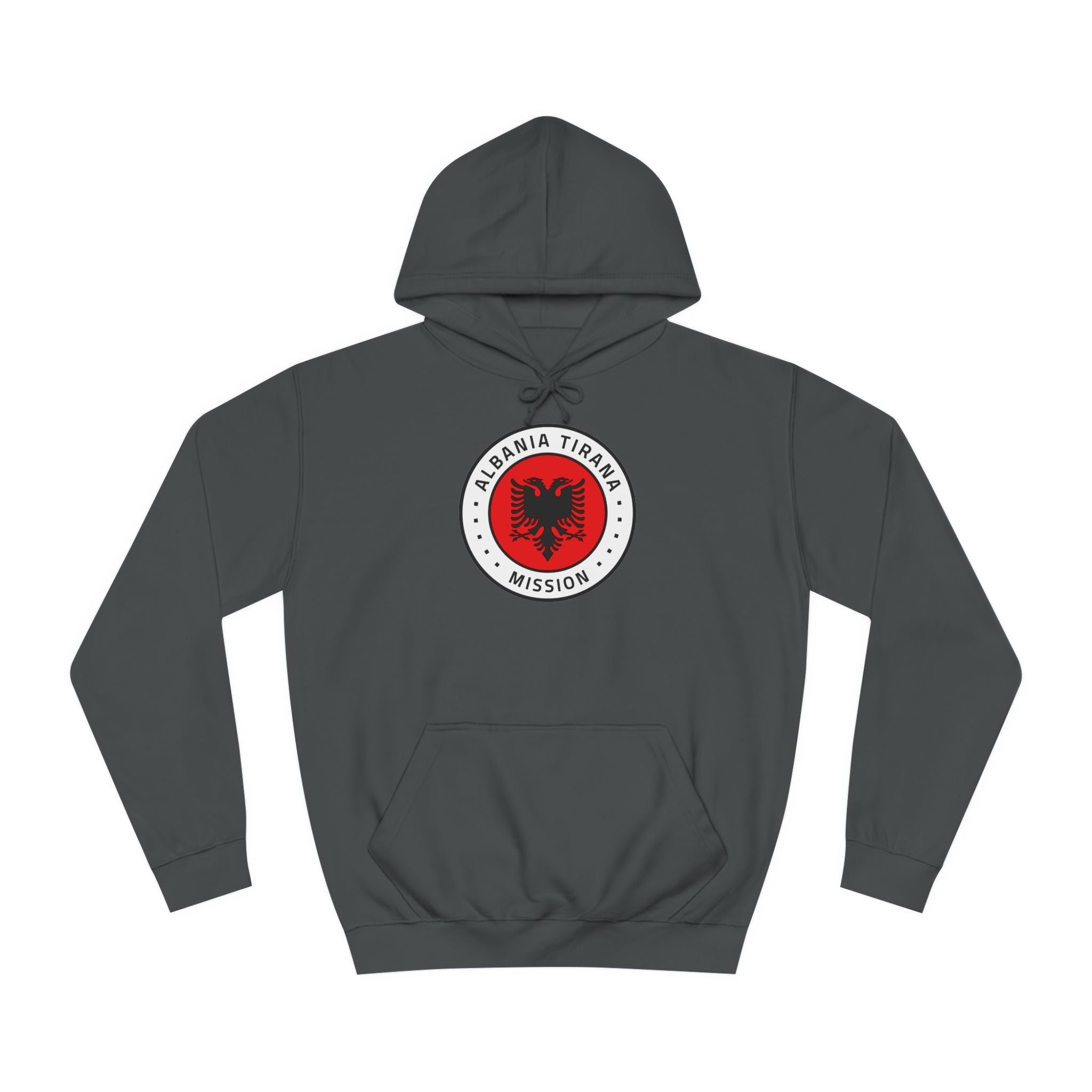 Albania Tirana Mission Flag Logo (White Border) College Hoodie - Latter-Day Saint LDS Missionary Gift - Book of Mormon