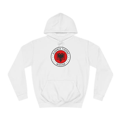 Albania Tirana Mission Flag Logo (White Border) College Hoodie - Latter-Day Saint LDS Missionary Gift - Book of Mormon