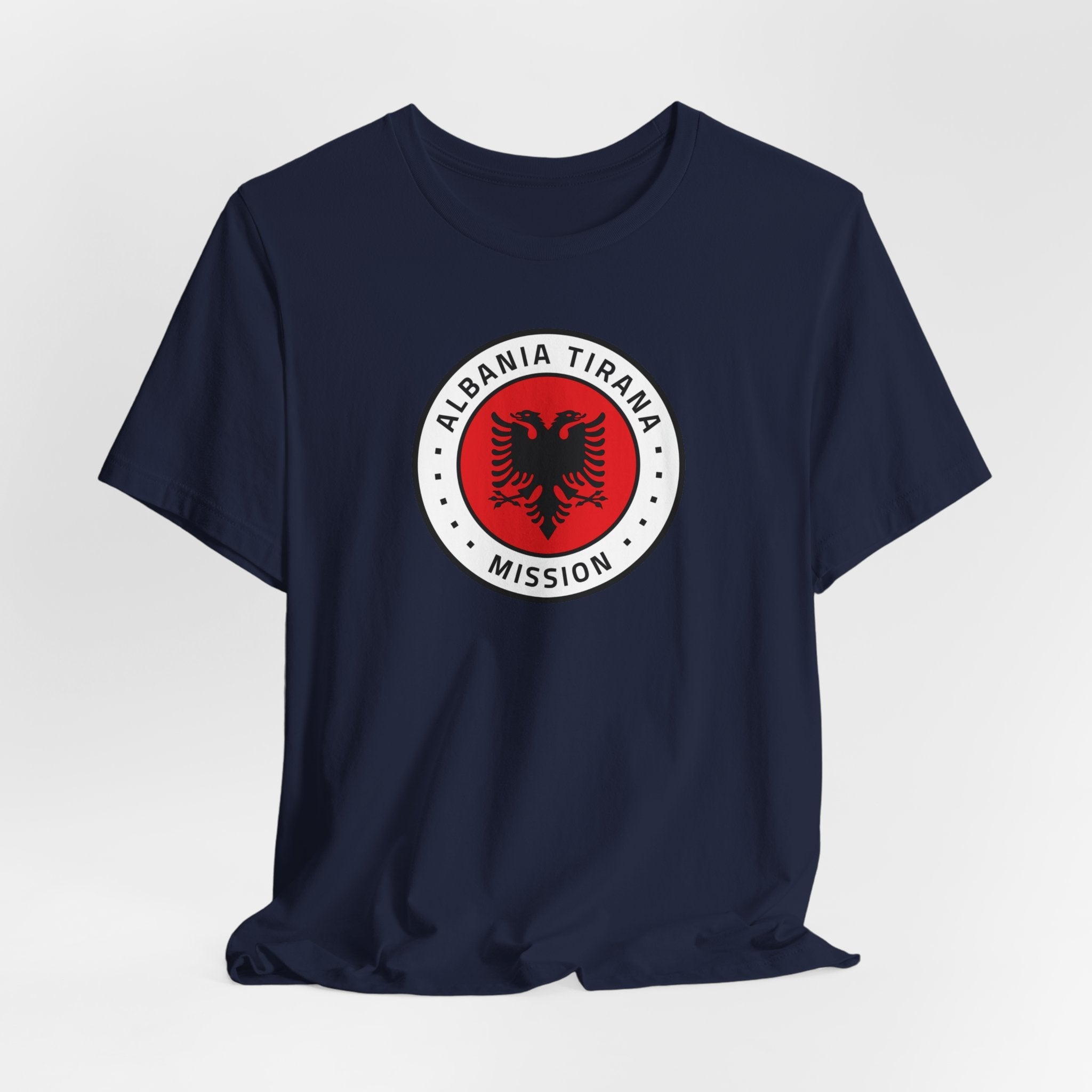 Albania Tirana Mission Flag Logo (White Border) T-shirt - Latter-Day Saint LDS Missionary Gift - Book of Mormon