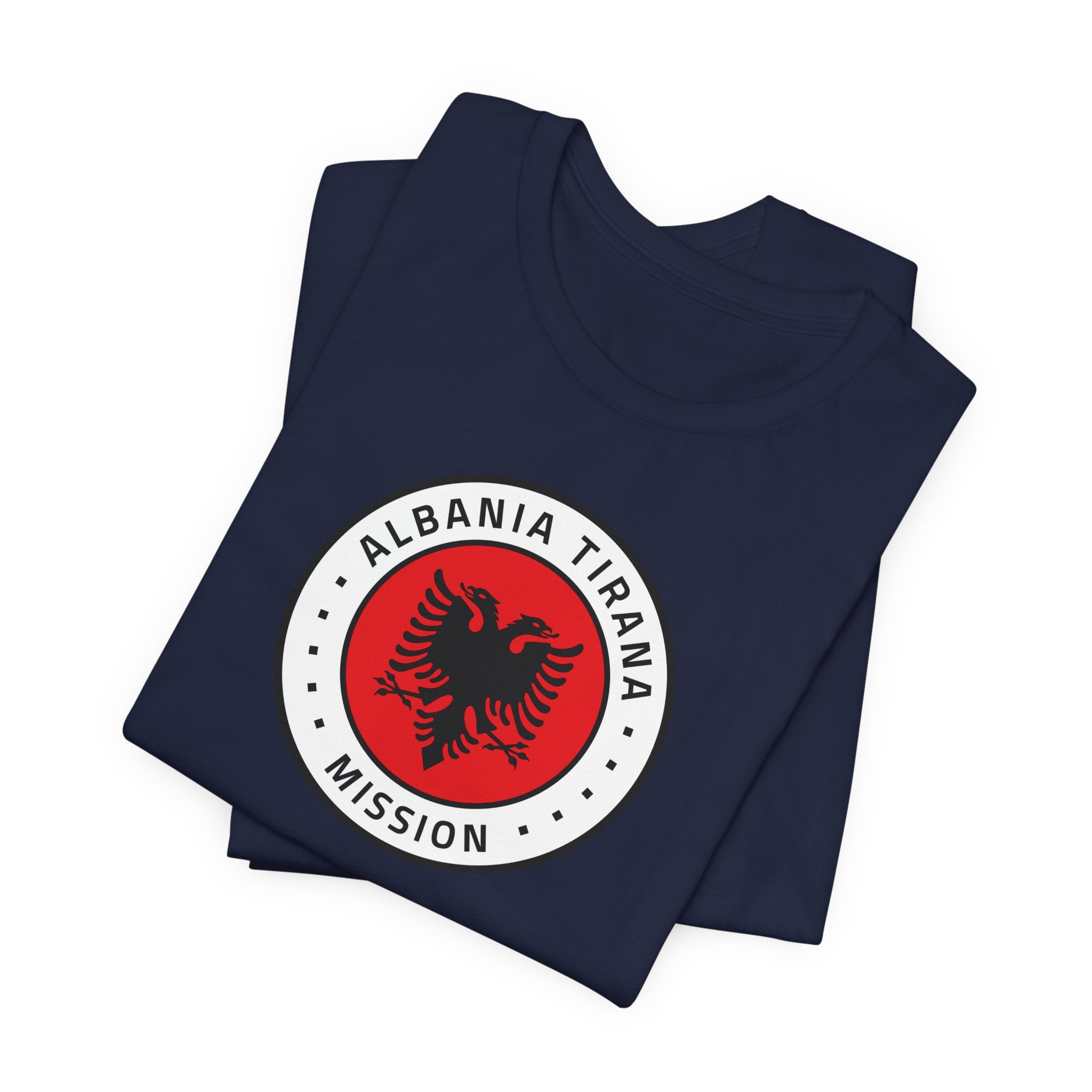 Albania Tirana Mission Flag Logo (White Border) T-shirt - Latter-Day Saint LDS Missionary Gift - Book of Mormon