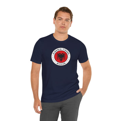 Albania Tirana Mission Flag Logo (White Border) T-shirt - Latter-Day Saint LDS Missionary Gift - Book of Mormon