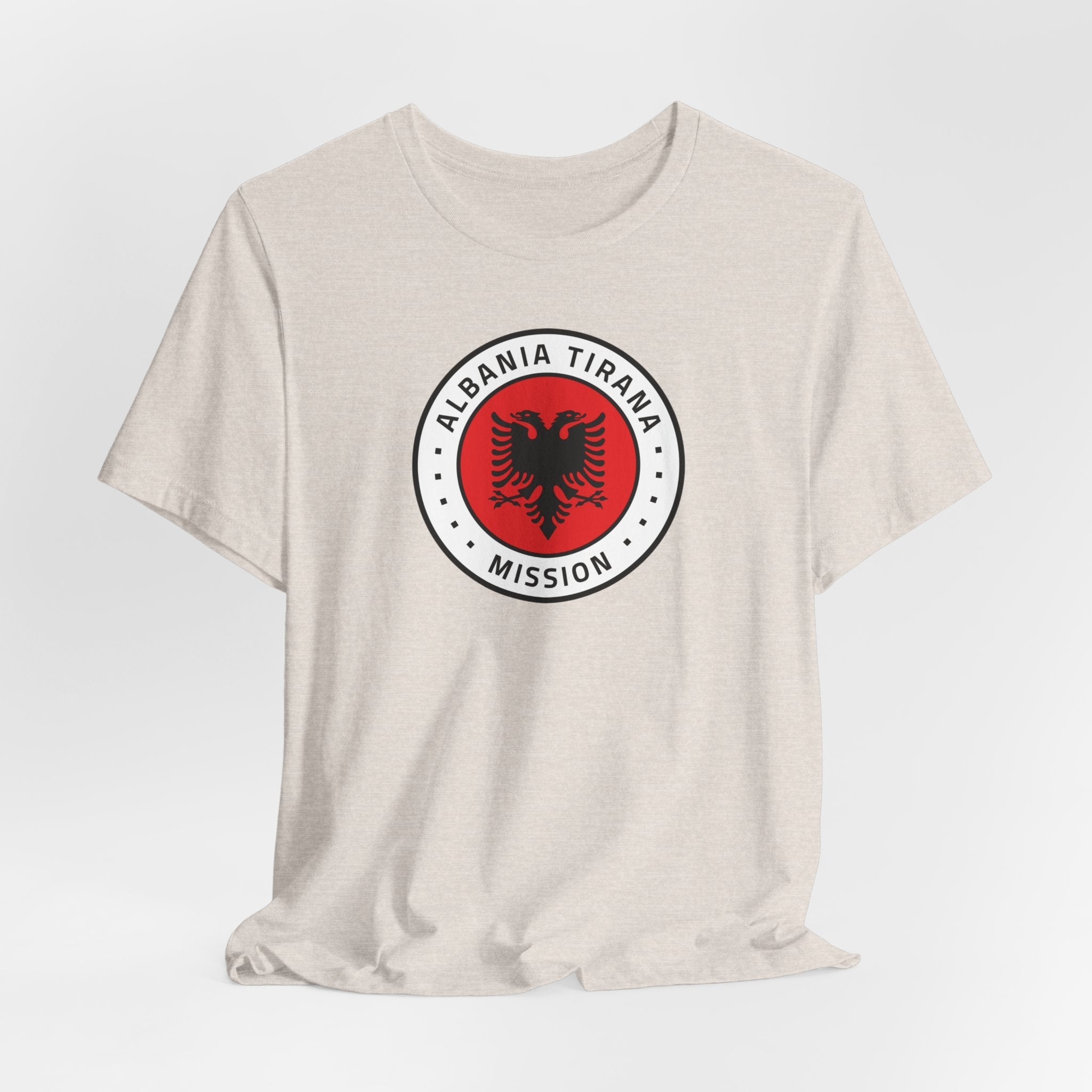 Albania Tirana Mission Flag Logo (White Border) T-shirt - Latter-Day Saint LDS Missionary Gift - Book of Mormon