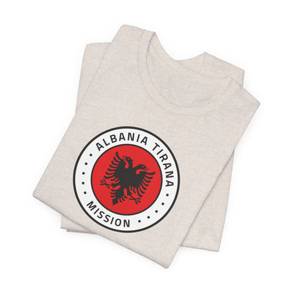 Albania Tirana Mission Flag Logo (White Border) T-shirt - Latter-Day Saint LDS Missionary Gift - Book of Mormon