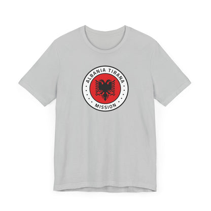 Albania Tirana Mission Flag Logo (White Border) T-shirt - Latter-Day Saint LDS Missionary Gift - Book of Mormon