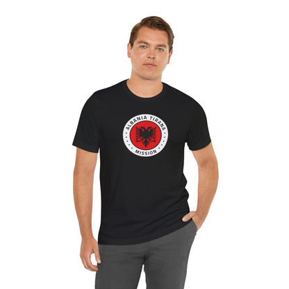 Albania Tirana Mission Flag Logo (White Border) T-shirt - Latter-Day Saint LDS Missionary Gift - Book of Mormon