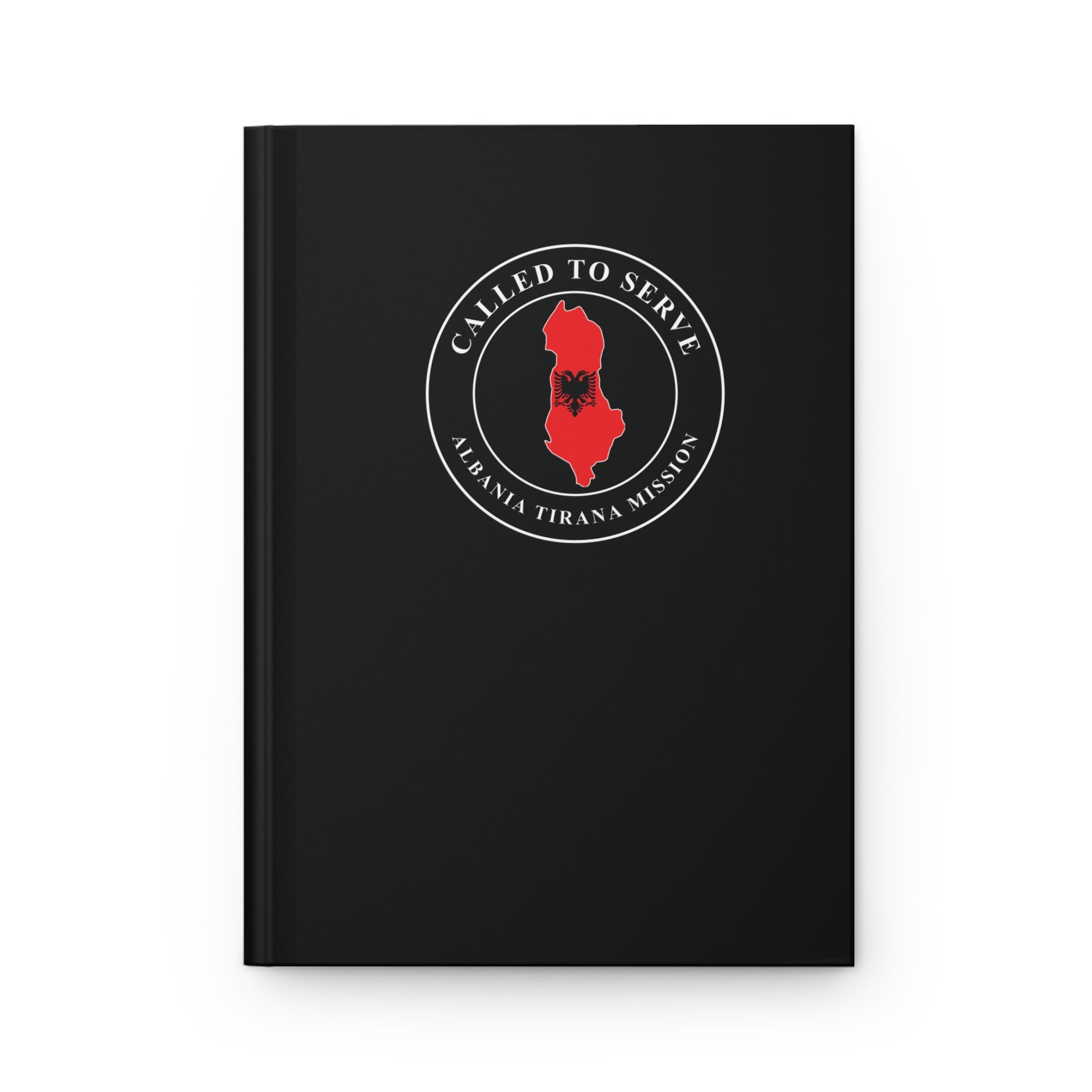 Albania Tirana Mission Flag Map Called to Serve Black Hardcover Journal Matte - Latter-Day Saint LDS Missionary Gift - Book of Mormon