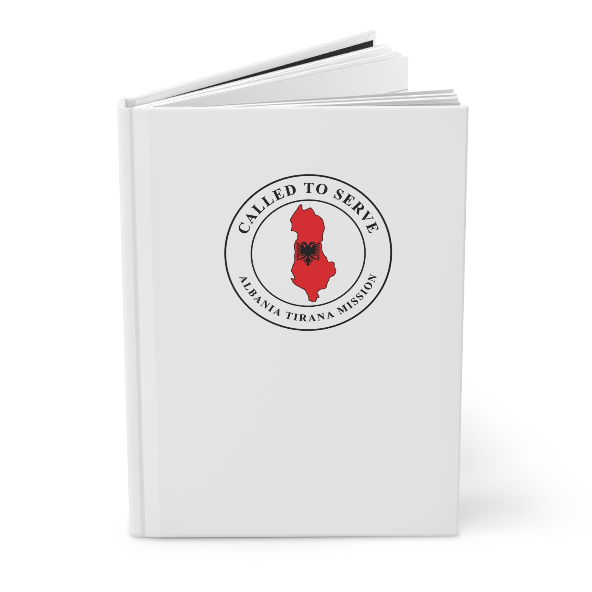 Albania Tirana Mission Flag Map Called to Serve White Hardcover Journal Matte - Latter-Day Saint LDS Missionary Gift - Book of Mormon