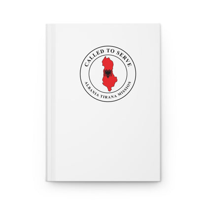 Albania Tirana Mission Flag Map Called to Serve White Hardcover Journal Matte - Latter-Day Saint LDS Missionary Gift - Book of Mormon