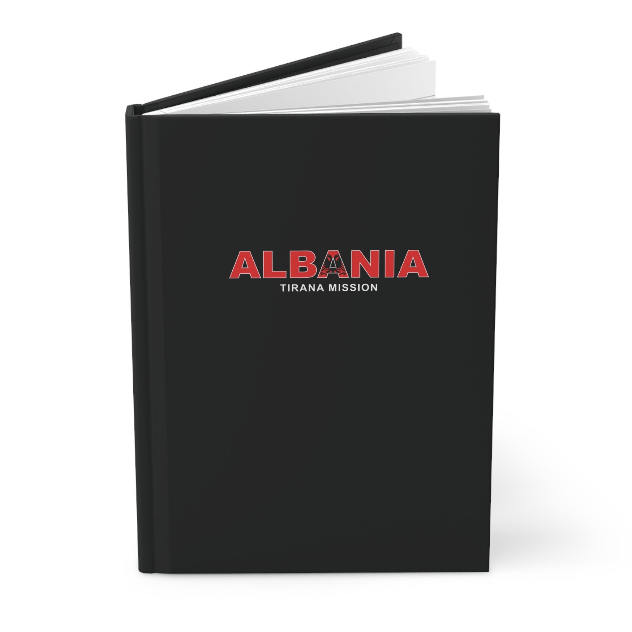 Albania Tirana Mission Flag Title Black Hardcover Journal Matte - Latter-Day Saint LDS Missionary Gift - Book of Mormon