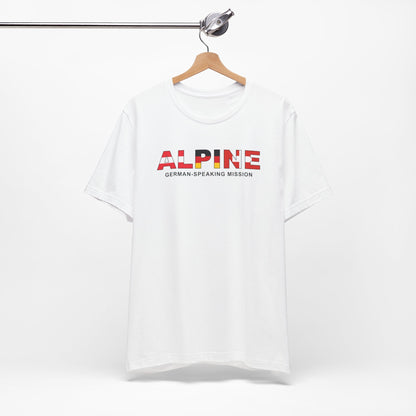 Alpine Mission Flag Title T-shirt - Latter-Day Saint LDS Missionary Gift - Book of Mormon