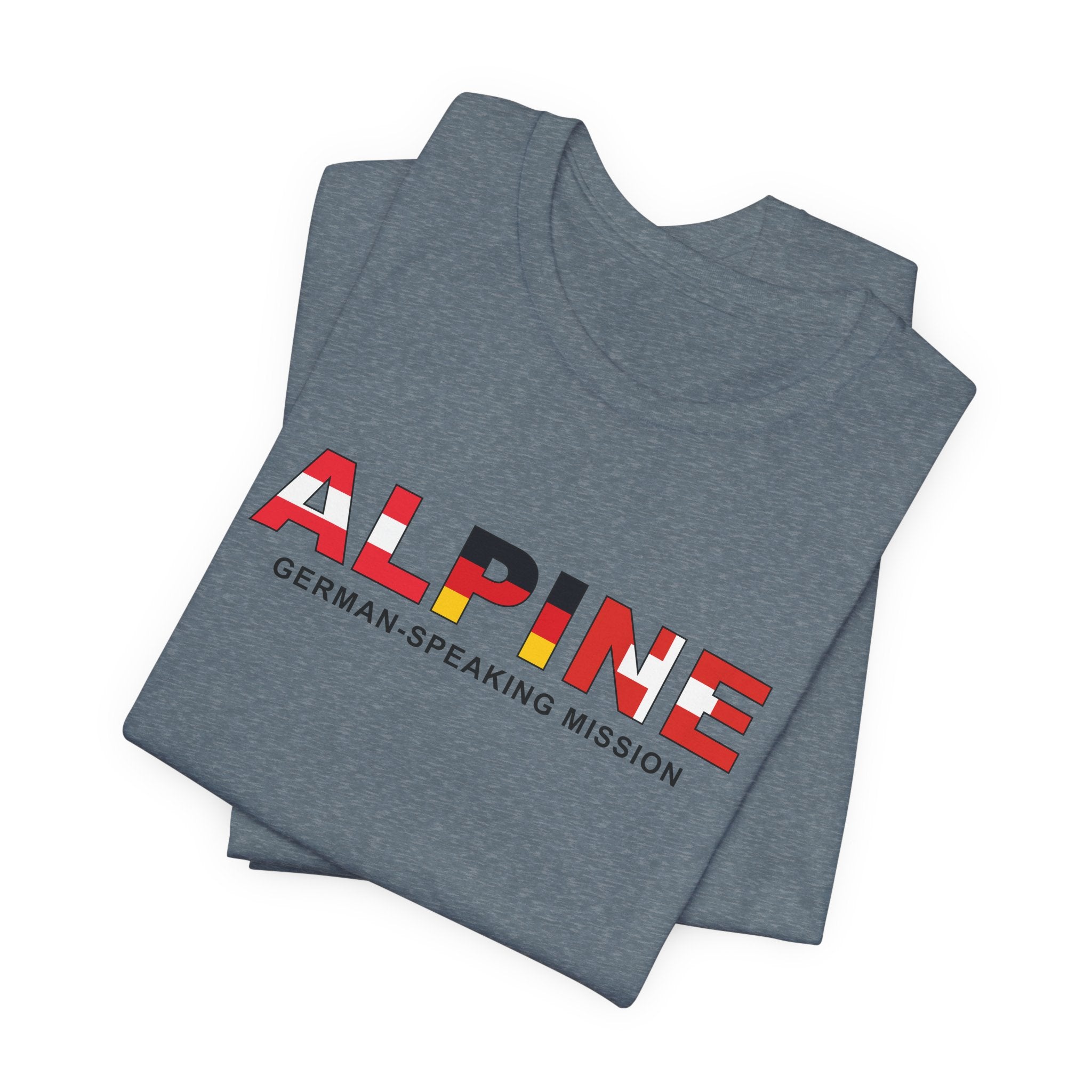 Alpine Mission Flag Title T-shirt - Latter-Day Saint LDS Missionary Gift - Book of Mormon