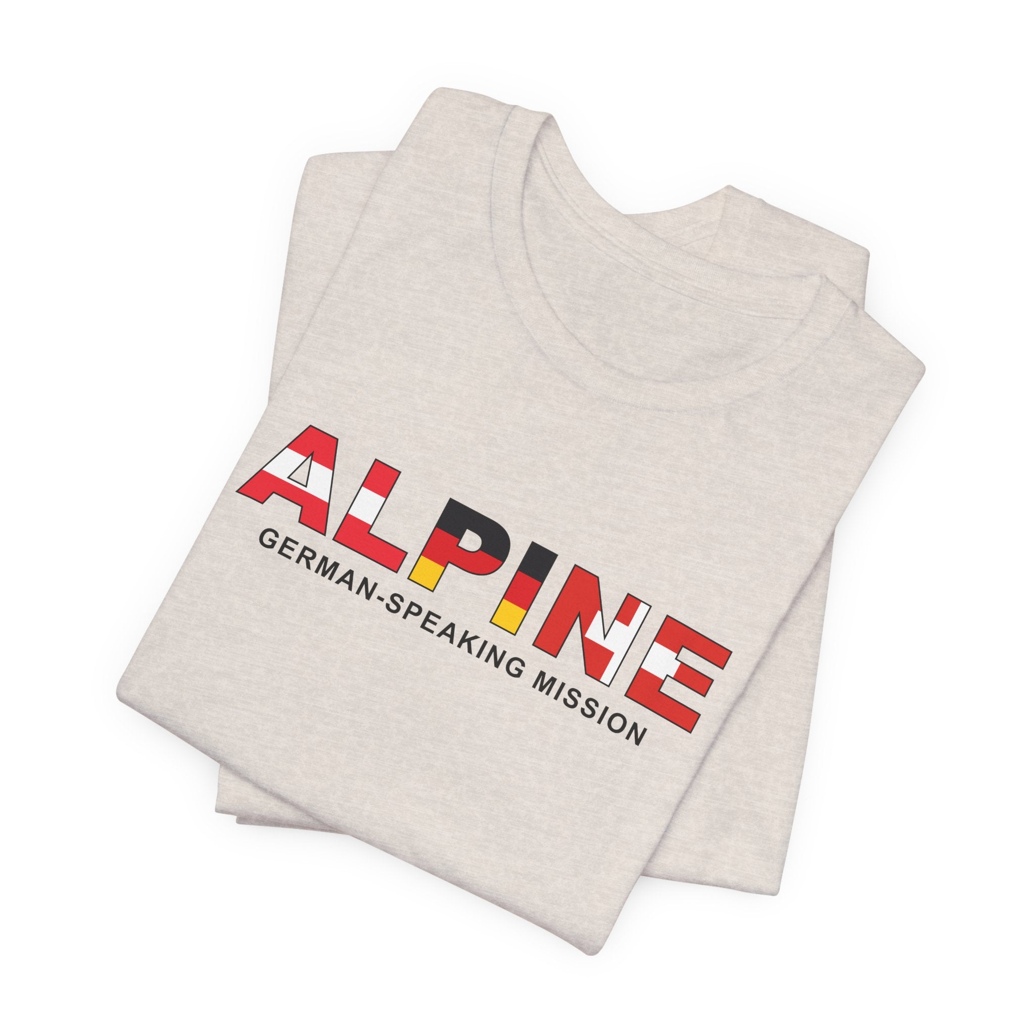 Alpine Mission Flag Title T-shirt - Latter-Day Saint LDS Missionary Gift - Book of Mormon