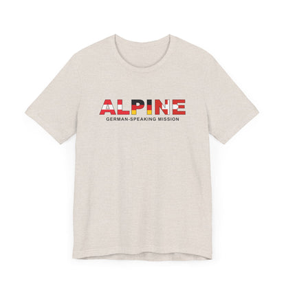 Alpine Mission Flag Title T-shirt - Latter-Day Saint LDS Missionary Gift - Book of Mormon