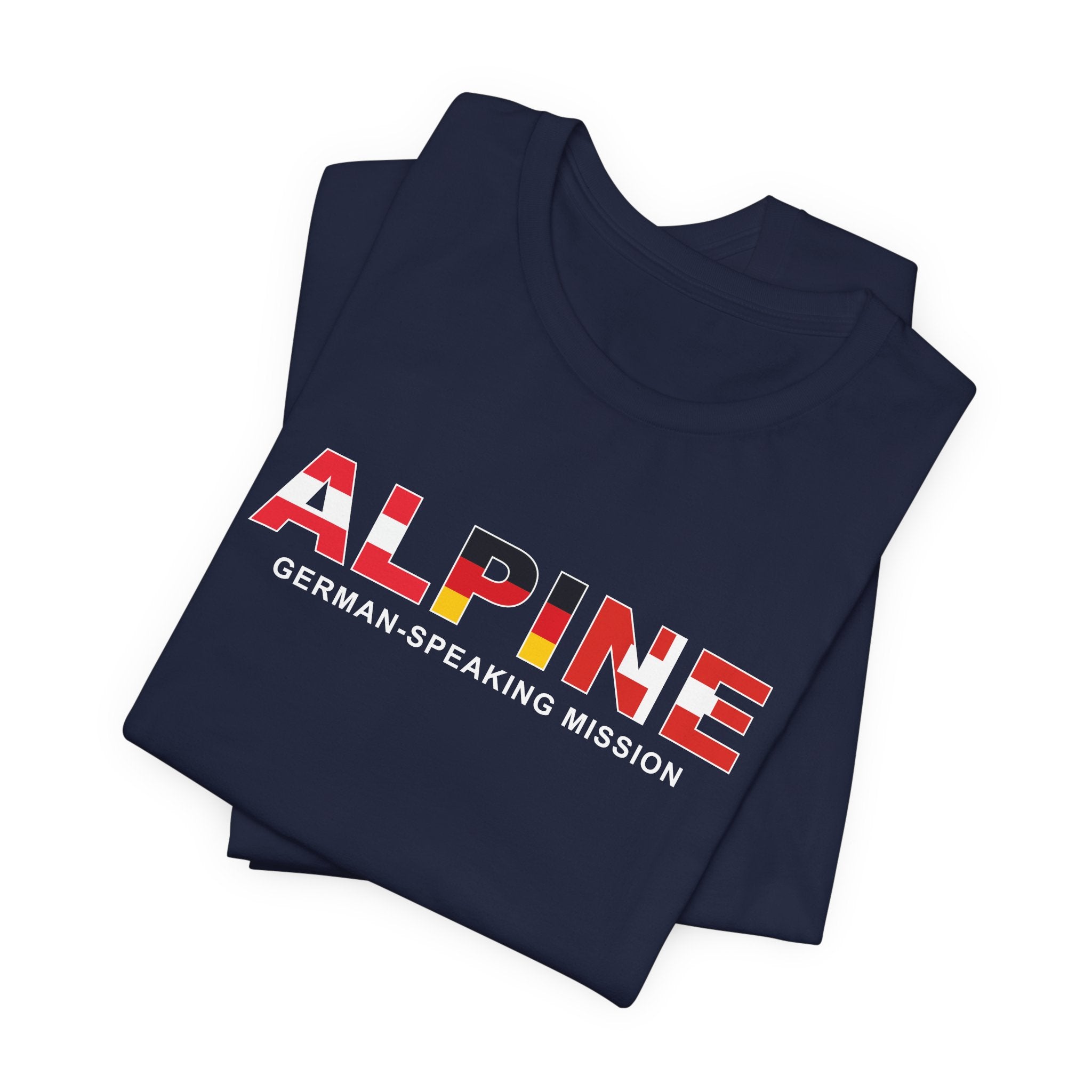 Alpine Mission Flag Title T-shirt - Latter-Day Saint LDS Missionary Gift - Book of Mormon