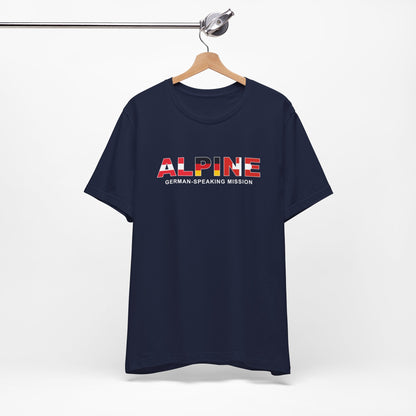 Alpine Mission Flag Title T-shirt - Latter-Day Saint LDS Missionary Gift - Book of Mormon